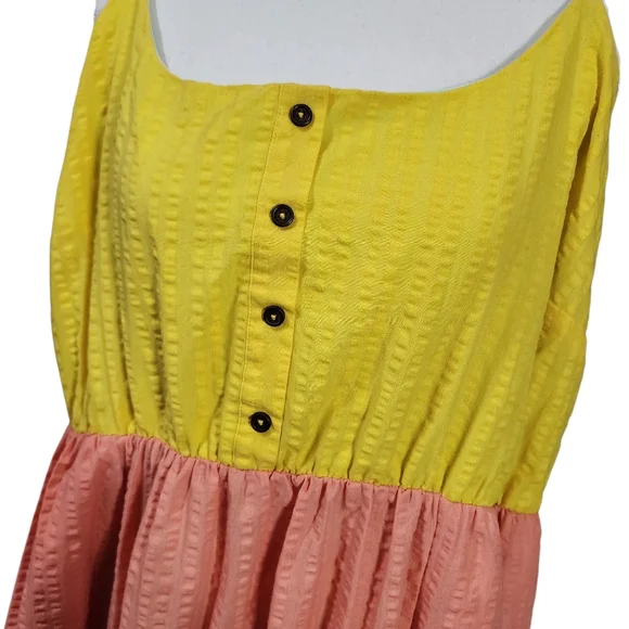 Torrid maxi seersucker tiered‎ colorblock dress size 2 (18/20) - Picture 3 of 8